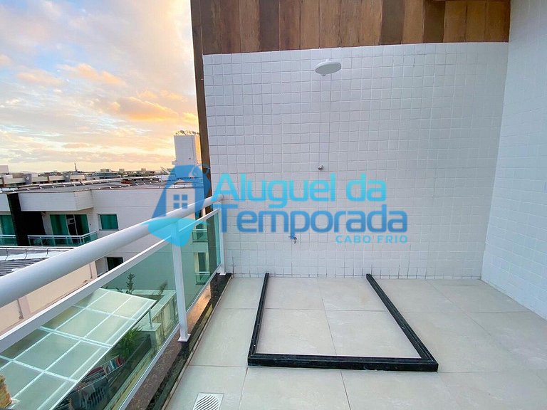 Cobertura Espaçosa Vista Mar 3 Quartos - Cob 407