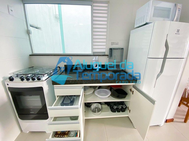 Até 8 pessoas, Cobertura Por do Sol 2 Quartos - Cob 405