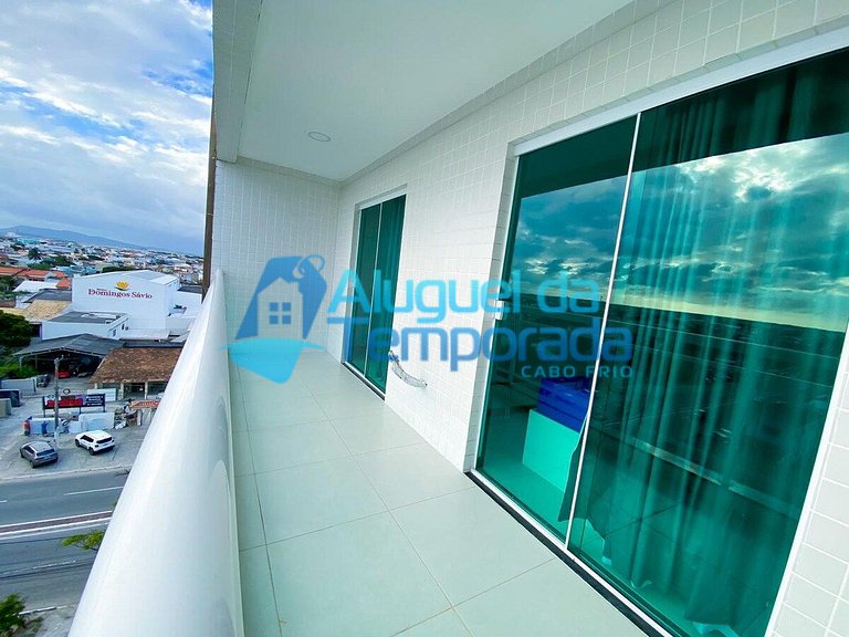 Até 8 pessoas, Cobertura Por do Sol 2 Quartos - Cob 405